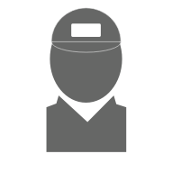 Circle Icon: Installer/Technician - grey on white