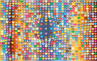 Psychedelic Hearts Background 2