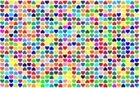 Prismatic Alternating Hearts Pattern Background 2