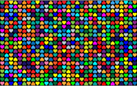 Prismatic Alternating Hearts Pattern Background 2 With Black Background