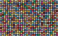 Prismatic Alternating Hearts Pattern Background 5