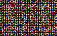 Prismatic Alternating Hearts Pattern Background 6