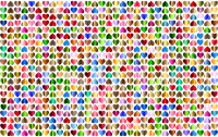 Prismatic Alternating Hearts Pattern Background 6 No Black Background