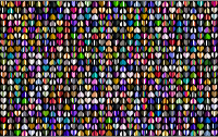 Prismatic Alternating Hearts Pattern Background 7