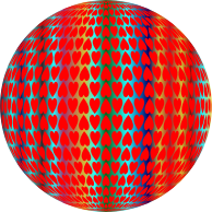 Alternating Hearts Sphere Variation 2
