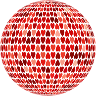 Prismatic Alternating Hearts Sphere 5 No Background