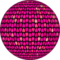 Prismatic Alternating Hearts Sphere 6