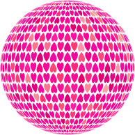 Prismatic Alternating Hearts Sphere 6 No Background
