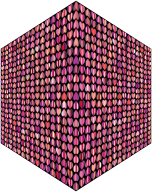Prismatic Alternating Hearts Pattern Cube