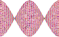 Prismatic Alternating Hearts Pattern Twist No Background