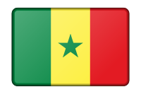Senegal flag (bevelled)