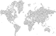 Prismatic Hexagonal World Map 5 No Background