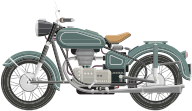Flat Shaded Classic Motorcycle