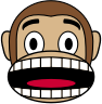 Monkey Emoji - Fearful