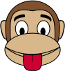 Monkey Emoji - Tongue out