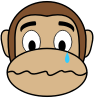 Monkey Emoji - Crying