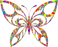 Polyprismatic Magma Tribal Butterfly Silhouette