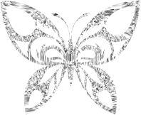 Diamond Tribal Butterfly Silhouette