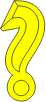  Question mark direct front view