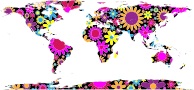 Floral World Map