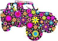 Floral Jeep Silhouette