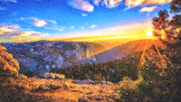Medium Poly Mountain Sunrise