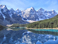 Medium Poly Canadian Rockies Moraine Lake