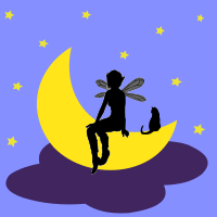 fairy on the moon