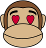 Monkey Emoji - In love