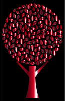 Vermilion Abstract Tree