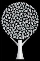 Silver Abstract Tree