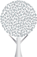 Silver Abstract Tree No Background