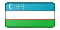 Flag of Uzbekistan (bevelled)