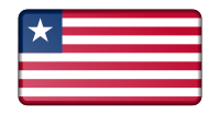Flag of Liberia (bevelled)