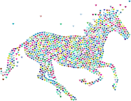 Prismatic Magical Unicorn Hearts 3 No Background