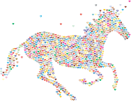 Prismatic Magical Unicorn Hearts 2 No Background