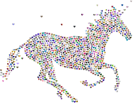 Prismatic Magical Unicorn Hearts 7 No Background