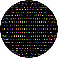 Prismatic Polka Dots Sphere