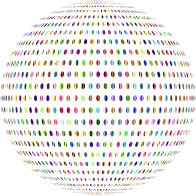 Prismatic Polka Dots Sphere No Background