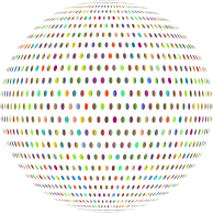 Prismatic Polka Dots Mark II Sphere No Background