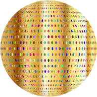 Gold Polka Dots Sphere