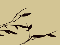 bamboo leaves silhouette