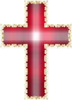 Golden Decorative Flourish Silhouette Cross No Background