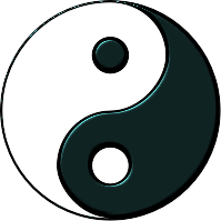Yin-Yang in Blue