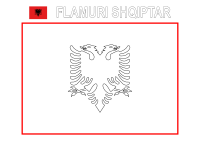 Color the flag of Albania