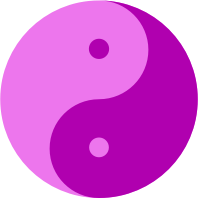 Yin-Yang in Magenta