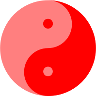 Yin-Yang in Cardinal Red