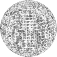 Glimmering Disco Ball Enhanced No Background