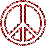 Intertwined Peace Sign