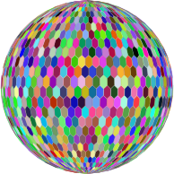 Prismatic Hexagonal Grid Sphere Variation 2 With Strokes Variation 2